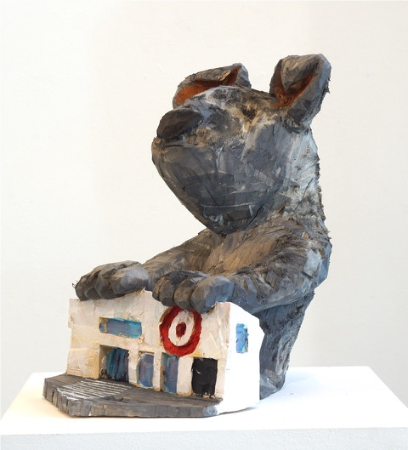 Daniel Wagenblast, TARGET, 2023, Holz bemalt