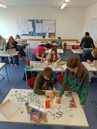 Puzzle-Nachmittag am Hölderlin-Gymnasium Lauffen