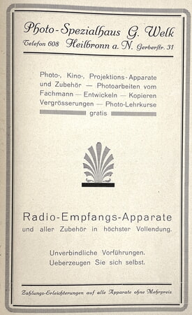 Werbeanzeige 1927