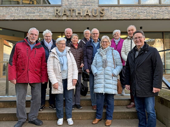 Ehemalige Gemeinderäte aus Brackenheim einschließlich BM i.R. Rolf Kieser besuchten Nordheim und Bürgermeister Volker Schiek.