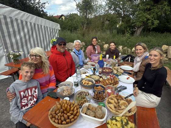 beim Picknick gab es allerlei selbstgemachte Snacks