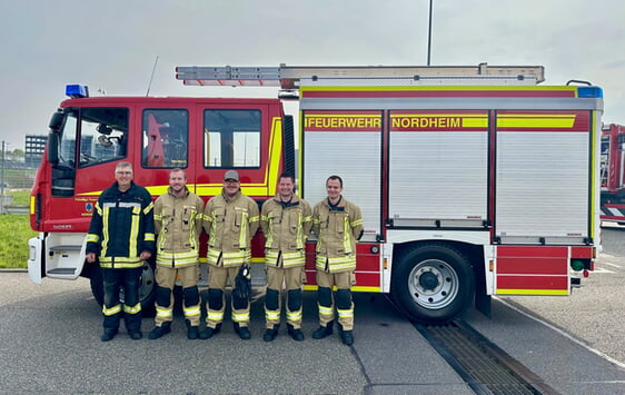 Von links: Reiner M&uuml;ller, Fabian Fritz, Jan Link, Dennis Buchwald, Leo Zimmermann