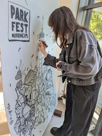 Vielen Dank an Victoria Fix für das von ihr gezeichnete Parkfest-Bild