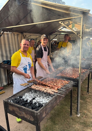 Knuspriger Spießbraten vom Grill des TSV Nordhausen.