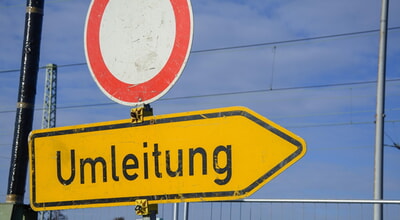Sperrung der Bahnhofstra&szlig;e, 9. - 13. M&auml;rz