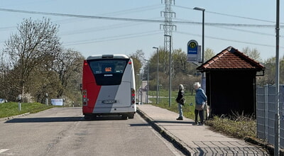 Ersatzhaltestelle in Nordhausen aufgrund Bauarbeiten Ortsmitte