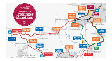 Trollinger Marathon - Streckensperrungen