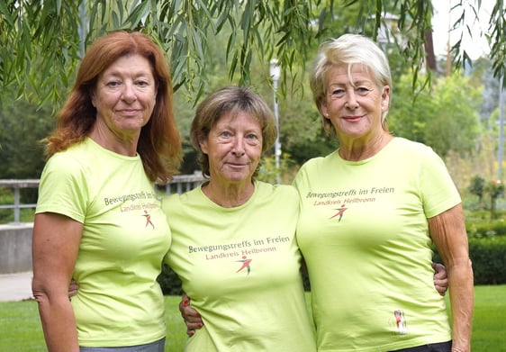 Die Bewegungsbegleiterinnen Petra Eberwein, Silvia Neubig und Rose Brixner