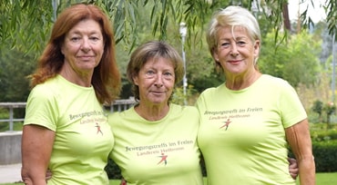 Die Bewegungsbegleiterinnen Petra Eberwein, Rose Brixner, Silvia Neubig