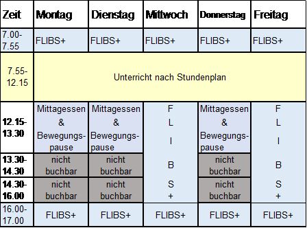 Betreuungszeiten