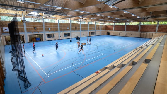 Bild sanierte Sporthalle