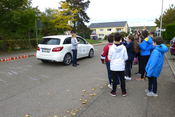 Verkehrssicherheitsaktion "Achtung Auto" am Hölderlin-Gymnasium Lauffen