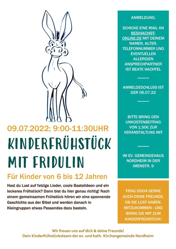 Bild Plakat Kinderfrühstück