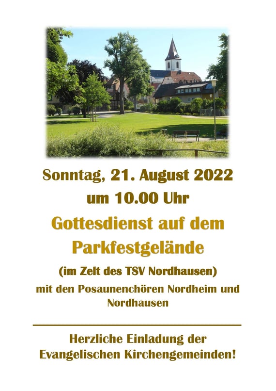 Bild Plakat Gottesdienst Parkfestgelände