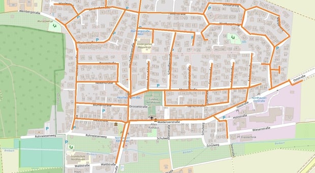 Ausbauabschnitte Nordhausen Quelle: OpenStreetMap