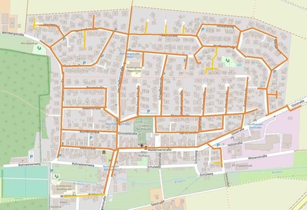 Ausbauabschnitte Nordhausen Quelle: OpenStreetMap