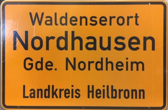 Bild neues Ortsschild Nordhausen