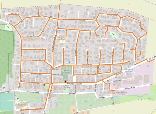 Ausbauabschnitte Nordhausen Quelle: OpenStreetMap