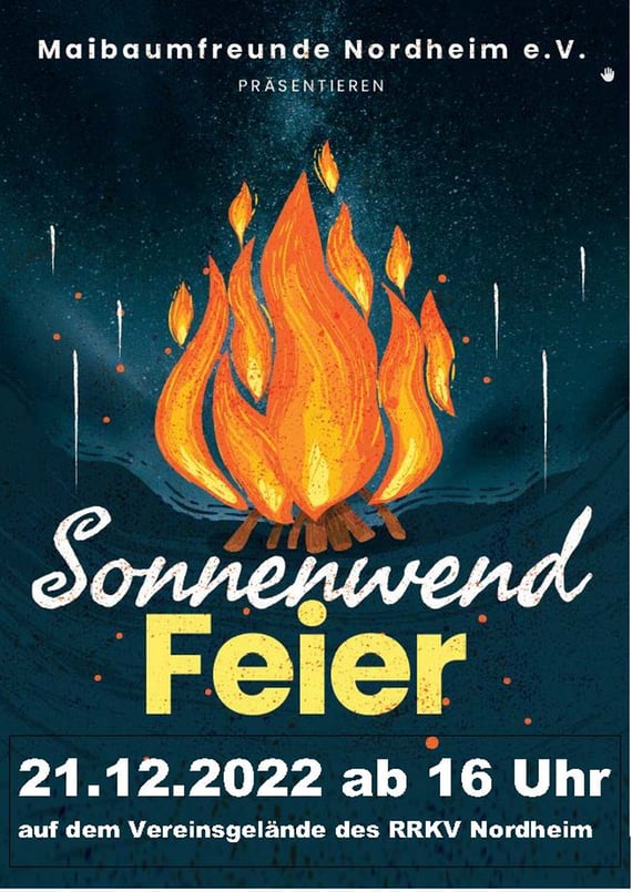 Plakat Sonnwendfeier Maibaumfreunde