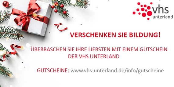 VHS Gutschein weihnachtlicht