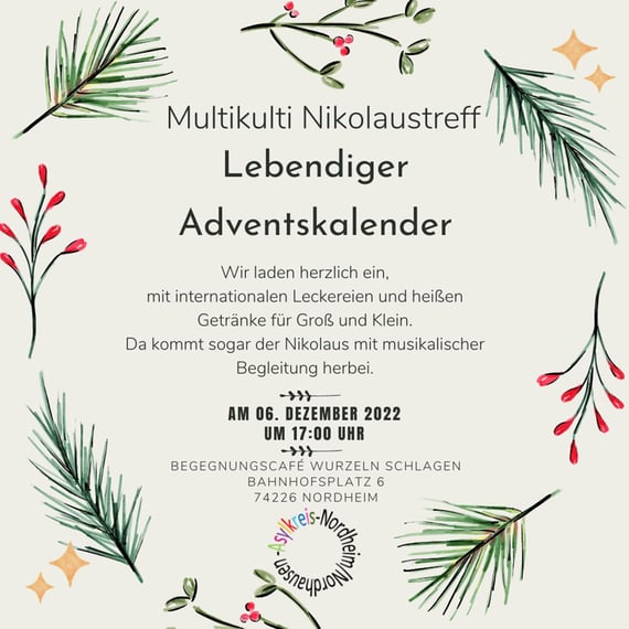 Flyer Lebendiger Adventskalender