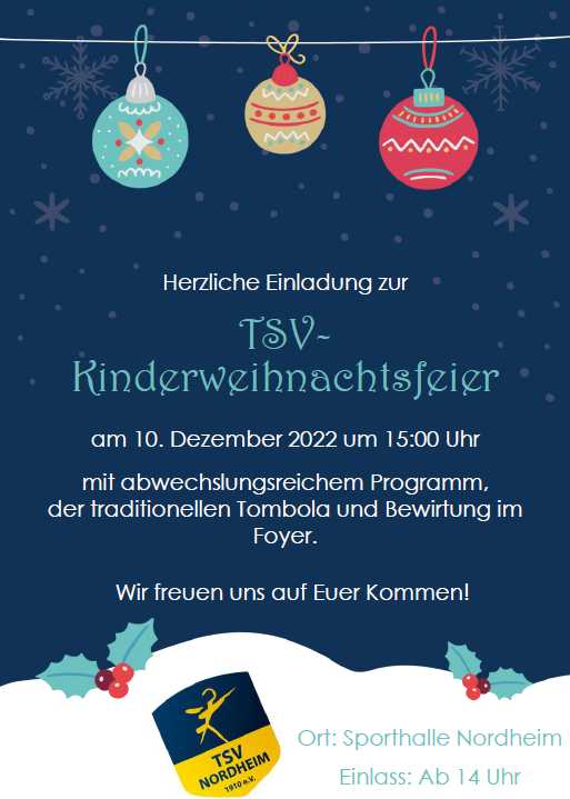 Weihnachtsfeier TSV Nordheim