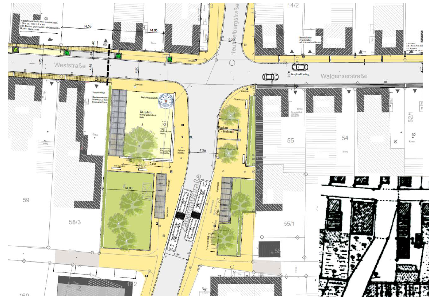 Gestaltungsentwurf für die Ortsmitte Nordhausen vom Büro Zoll Architekten aus Stuttgart