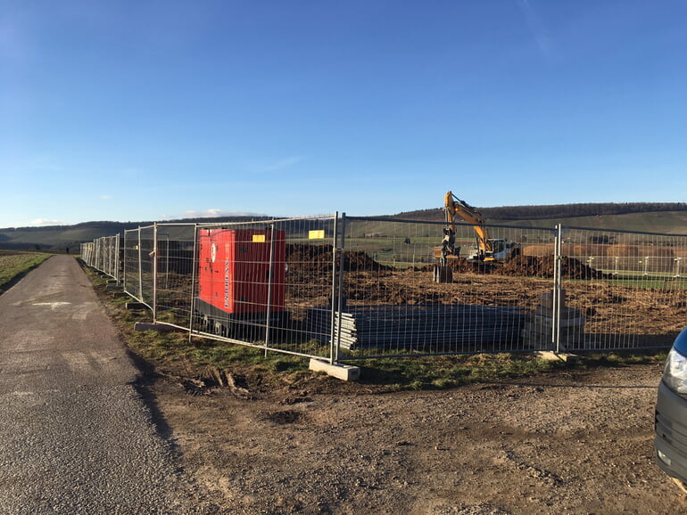 Baustelle am Feldweg Zimmerer Höhe Richtung Nordhausen